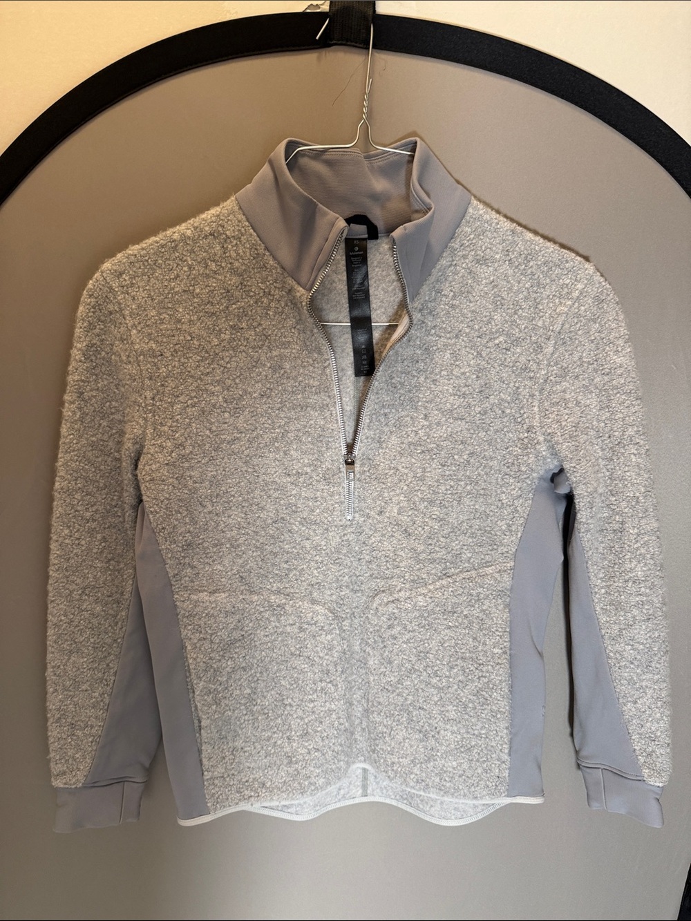 Men's Lululemon Half-Zip Fleece Pullover - Light Gray